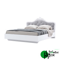 Ліжко MiroMark Луїза (без вкладу) 160х200 см з короною, біле