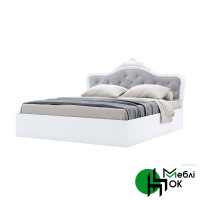 Ліжко MiroMark Луїза 180х200 см підйомне з короною, біле
